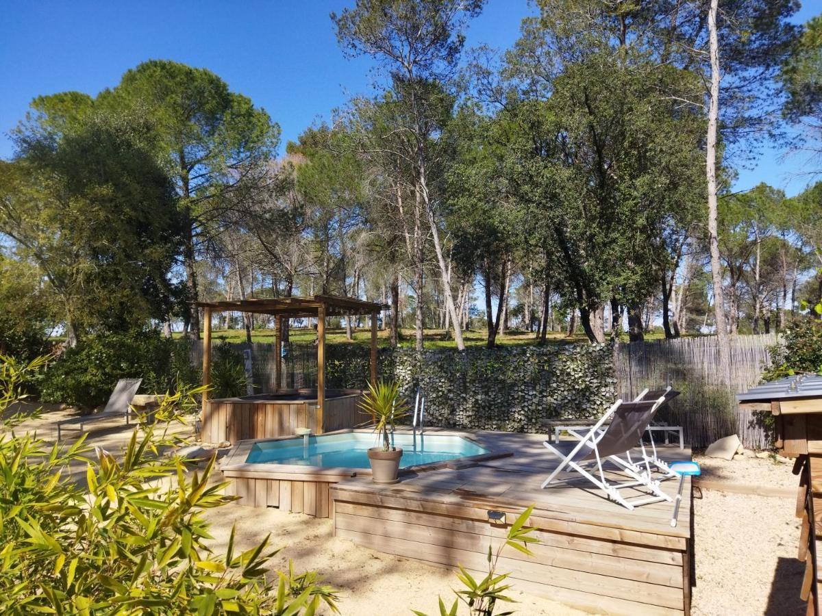MAISON 5 Personnes EN GARRIGUE - PISCINE-SPA PRIVÉ Langlade Exterior foto
